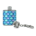 thumbnail image 2 of Mermaid Fish Scale Pattern Stainless Steel 1oz Mini Flask Key Chain, 2 of 3