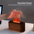 thumbnail image 5 of Yajisi Flame Essential Oil Diffuser, 220ml USB Quiet Aromatherapy Humidifier with 7 Colors Night Light, Ultrasonic Cool Mist Automatic Shutoff Desktop Mist Device for Bedroom, Dark Wood Grain, 5 of 9