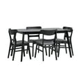 thumbnail image 2 of GDF Studio Dimick Mid Century Modern Fabric Upholstered Wood 5 Piece Dining Set, Black and Dark Gray, 2 of 10