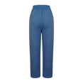 thumbnail image 3 of WILLBEST Pantalones Casuales para Mujer - Pantalones de Bolsillo con Cintura Elástica a Cuadros Sólidos de Moda para Comodidad y Estilo Diario - Ropa de Mujer para Salidas Informales Y Extra Grande, 3 of 4