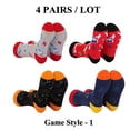 thumbnail image 1 of Calcetines de vestir divertidos para hombre, calcetines de algodón con patrón de juego de universo de diseño loco, regalos novedosos, EU 44-49, 1 of 4