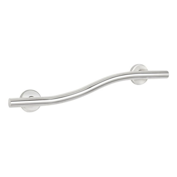 Seachrome 24" Lifestyle & Wellness® Designer Wave Wall Mount Bathroom Shower Grab Bar, 1 ¼" Diameter, Polished Finish