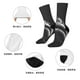 thumbnail image 5 of Balery Black And White Shark Calcetas Largas con Estampado para Hombre y Mujer – Suaves y Transpirables, Talla Única (US 5-11), 5 of 6