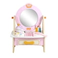 thumbnail image 4 of Mesa de maquillaje de simulación Montessori, mesa de tocador de princesa con accesorios de maquillaje, 4 of 9