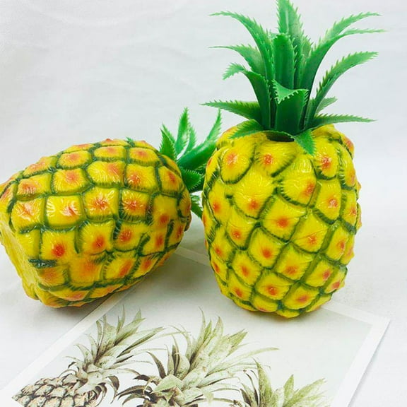 FUEENIRVA Artifical Pineapple Imitation Pineapple Model Plastic 2PCS Background Accessory
