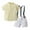 Beige, variant on Kids Two-piece Set Toddler Boys Formal Suit Gentleman School Uniform Suit Summer Outfits Floral Printing Shirts Strap Shorts Suit Short Sleeve Top Photography Performance Set Blue