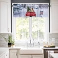 thumbnail image 3 of Christmas Dogs Kitchen Curtains and Valances Set, Merry Christmas Trucks Tree Winter Snow Scene Rod Pocket Window Valance Window Curtain Panels for Living Room Bedroom Laundry, 27.5x36in, 3 Pieces, 3 of 7