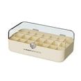 thumbnail image 4 of Caja de almacenamiento de joyas, estuche de exhibición de aretes, portátil, a prueba de polvo, capas dobles para Beige, 4 of 9