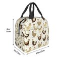 thumbnail image 3 of Fotbe Funny Chicken Bolsa Térmica con Estampado y Forro de Aluminio Grueso Bolsa de Almuerzo con Bolsillo Frontal para Hombres y Mujeres, Ideal para Trabajo, Escuela, 3 of 8