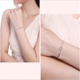 thumbnail image 3 of Adjustable Heart Bracelet for Women Girls Cubic Zirconia Birthstone Charm Bangle Jewelry, 3 of 7
