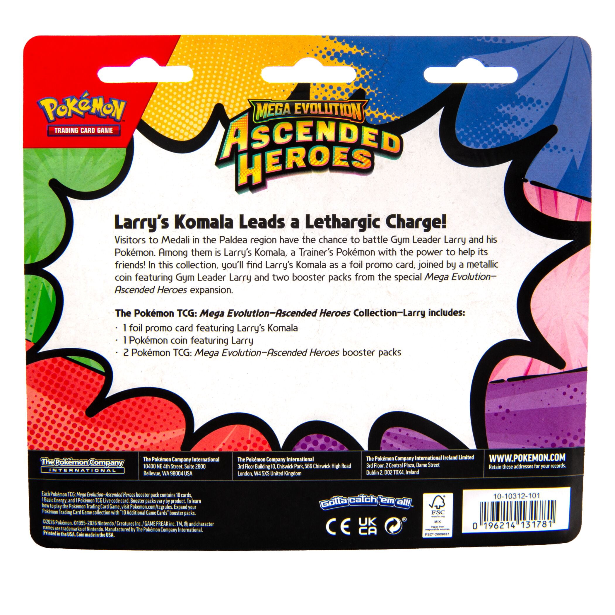 Pokemon Trading Card Games Mega Evolutions  2.5 Ascended Heroes 2Pk Blister 12Ct - 1 Randomly Selected
