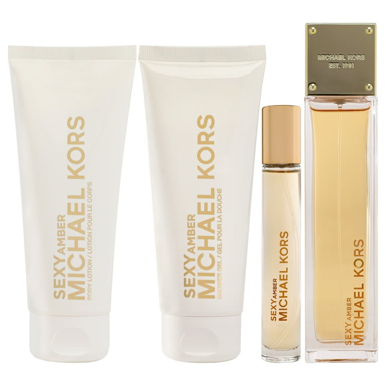 Original Michael Kors Amber Perfume, 4 Piece Gift Set for Women