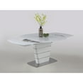 thumbnail image 3 of Chintaly Imports CHARLOTTE-DT-B Charlotte Brushed Stainless Steel Base Plate Dining Table, 3 of 8