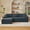 Gray(Left Facing Chaise), variant on Leumius 96.9" L-Shaped Modular Sectional Sofa with Chaise,Cloud Sectional Couch with Deep Seat and Side Pockets,Comfy Corduroy Upholstered Boneless Couches for Living Room,No Assembly,Black