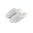 thumbnail image 6 of Jessica Simpson Womens Indoor/Outdoor Plush Open Back Smoking Slippers, 6 of 9