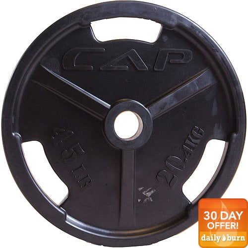 CAP Barbell 2" Olympic Rubber Encased Commerical Grip Plate, Single by Cap Barbell