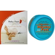 Baby Foot Deep Exfoliation Feet Peel & O'Keeffe's Healthy Feet Cream 2.7 oz J...