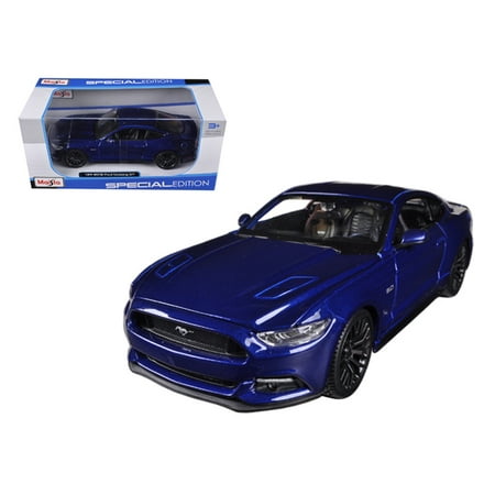 2015 Ford Mustang GT 5.0 Blue 1/24 Diecast Car Model by