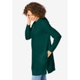 thumbnail image 3 of Woman Within Plus Size Longer-Length Hoodie Sweatshirt., 3 of 6