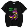 thumbnail image 4 of AJIWYH Uniforme Scolaire Fille, Chemise Décontractée Imprimée Col Rond Manches Courtes T-Shirt Chemise Décontractée, Chemise Rouge Filles pour 3-4 Ans, Noir, 4 of 4