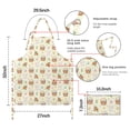 thumbnail image 3 of Easter and Easter Baskets Cream Yellow Pattern Apron with Pockets, Cotton Linen Waterproof Adjustable Apron for Women, Kitchen Cooking Gardening BBQ Salon Apron, 33x27 Inch, 3 of 6