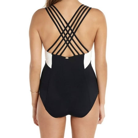 Miraclesuit Women's Galaxy Horizon One-Piece Black/White 10