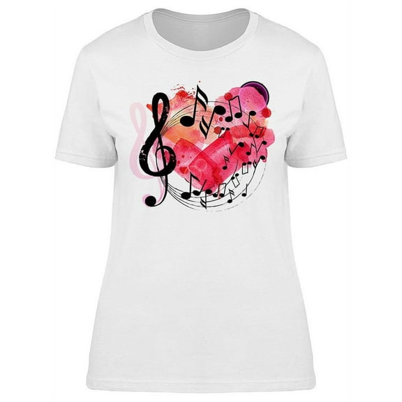 I Love Music Design T-Shirt Women -Image by Shutterstock, Female XX-Large