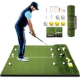 thumbnail image 1 of Alfombra de golf Lovegoo de 150 x 120 cm con bandeja de bolas para interiores y exteriores, 1 of 7