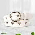 thumbnail image 2 of Ceinture en Cuir PU pour Femmes Sangle de Taille Réglable pour Pantalon Robe de Soirée Blanche, 2 of 9