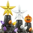 thumbnail image 6 of 24" Hand Painted Ceramic Halloween Tree, Pre-Lit Decoration with 148 Multi-Color Lights, Jack-O-Lantern and Star Toppers, 6 of 7