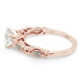 thumbnail image 4 of 6MM Round Cut Lab Created Moissanite Diamond Solitaire Filigree Promise Engagement Ring For Women In 14K Rose Gold Over Sterling Silver (G-H Color, VVS1 Clarity, 0.85 Cttw)-4.5, 4 of 8
