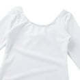 thumbnail image 6 of iiniim Girls Long Sleeve Ballet Dance Gymnastics Leotard Dress with Tutu Skirt Ballerina Dancewear White 8, 6 of 7