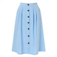 thumbnail image 1 of eczipvz Womens Skirts Womens Casual Plaid Belt Skirt Splice Skirt Irregular Hem Split Elastic Waist Midi Skirt Skirted Leggings Blue,M, 1 of 4
