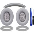 thumbnail image 1 of wonima44 Ear Pads Cushions + Headband + Silicone Earpads Cover Protector, Replacement Kit for Bose QuietComfort 35 QC35, QC35 ii Over-Ear Headphones - Silver, 1 of 1