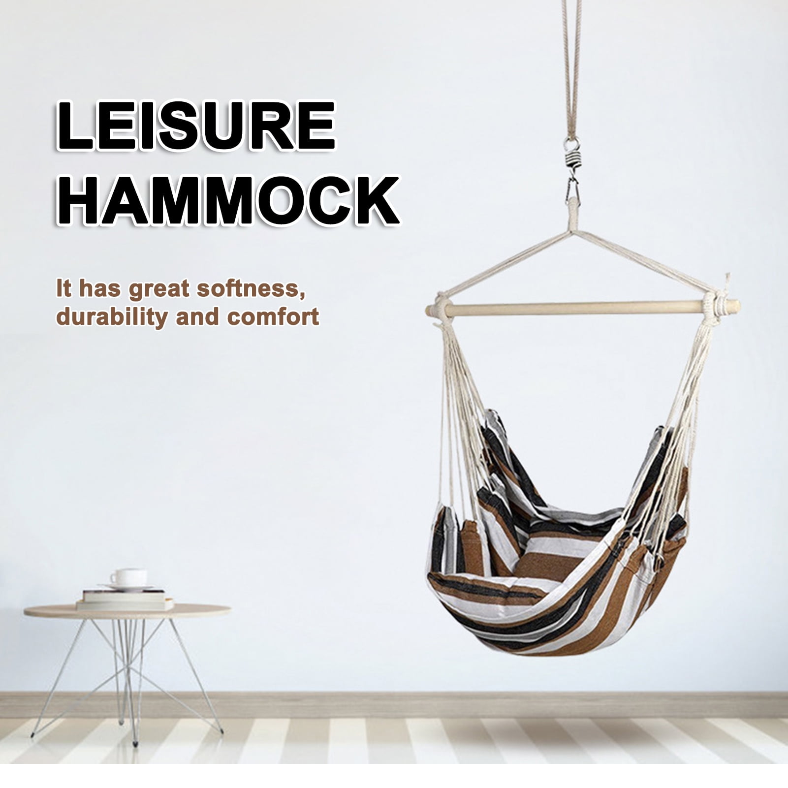 Patio Porch Hanging Rope Chair Garden Swing Seat Indoor Outdoor Hammock US Patio Porch Hanging Rope Chair Garden Swing Seat Indoor Outdoor Hammock US