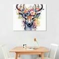 thumbnail image 2 of Nawypu Deer Wall Art Framed Cartoon Animal Pictures Canvas Wall Art Decor Wall Art Canvas Paintings Bedroom Living Room Prints Modern Artwork for Bathroom Kitchen Office, 2 of 4