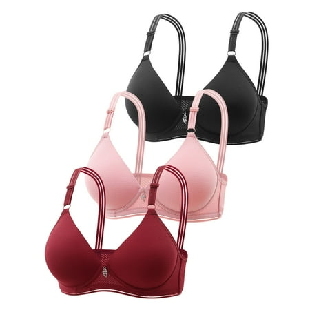 Seamless Bra for Women Supportive Bra Unlined Bra For Large Bust Wire-Free Bra Plus Size Wireless Snap Closing Bra