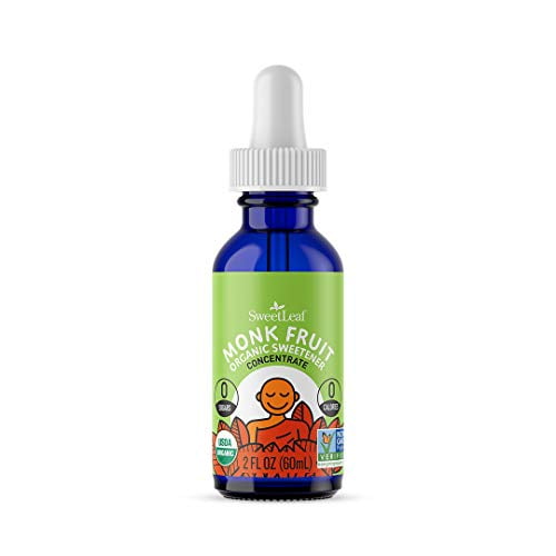 SweetLeaf Organic Monk Fruit Liquid Unflavored Sweetener, 2 Oz
