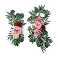 thumbnail image 1 of Arco de boda de estilo rústico con rosas y flores de seda, centro de mesa, guirnalda decorativa Estilo E, 1 of 9