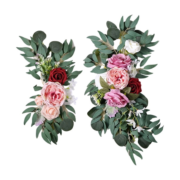 Guirnalda de arco de boda Perfecl Flores de seda hechas a mano