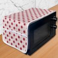 thumbnail image 1 of Floral Microwave Oven Cover, Traditional Style Japanese Inspired Chrysanthemum Flowers Print in Monotone, Water Resistant Organizer with Pockets for Kitchen, 36" x 12", Pale Maroon White, by Ambesonne, 1 of 4