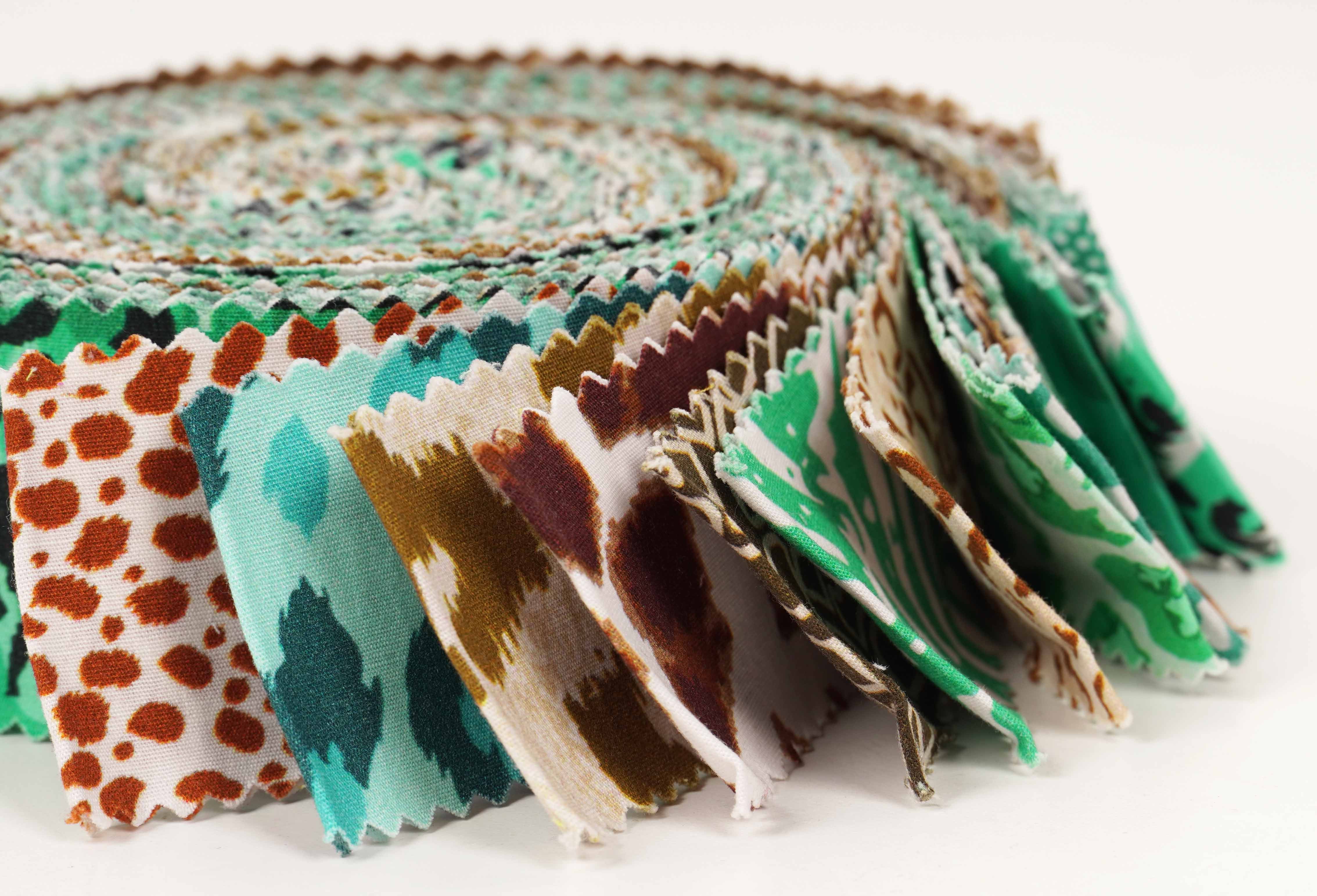 Soimoi 40Pcs Animal Skin Print Cotton Precut Fabrics For Quilting Craft Strips 2.5x42 inches Jelly Roll - Multicolor