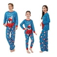 thumbnail image 2 of FAROOT Christmas Family Pajamas Matching Set, Letters Print T-shirt with Penguin Snow Print Pants, 2 of 9
