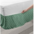 thumbnail image 2 of Fleur De Lis Bed Skirt, Abstract Geometric Pattern with Rectangles and Royal Lilies Floral Elements, Elastic Bedskirt Dust Ruffle Wrap Around for Bedding Decor, 4 Sizes, Reseda Green, by Ambesonne, 2 of 2