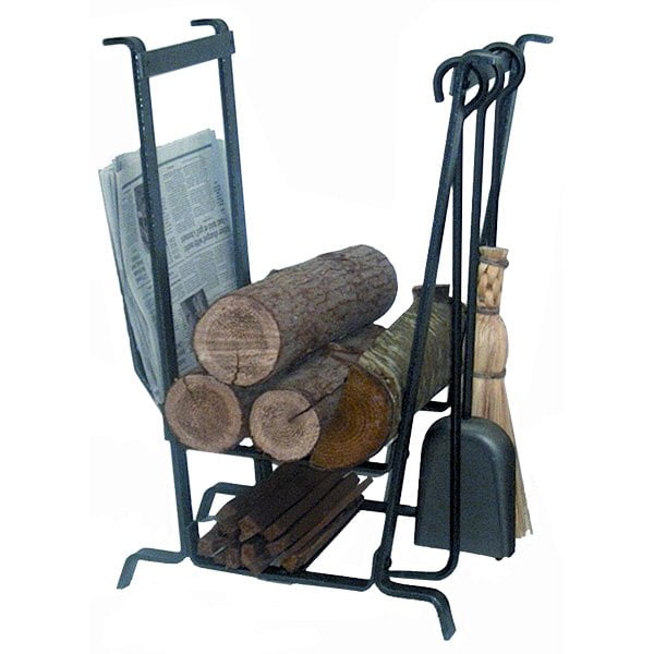 Enclume Design Complete Fire Center Log Rack with Tools by Enclume