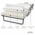 thumbnail image 3 of Milliard Diplomat Folding Bed with Luxurious Memory Foam Mattress and Super Strong Sturdy Frame, Cot Size, 75" x 31", 3 of 6