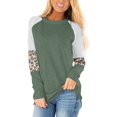 thumbnail image 1 of Womens Long Sleeve Tops Casual Color Block Tunic Loose Fit Shirts, 1 of 3