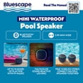 thumbnail image 3 of Bluescape Mini Portable Bluetooth Speaker, IPX7 Waterproof Wireless Speaker, Black with LED Lights, 3 of 9