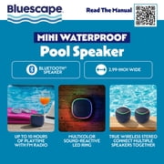 Bluescape Mini Portable Bluetooth Speaker, IPX7 Waterproof Wireless Speaker, Black with LED Lights