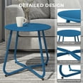 thumbnail image 6 of Grand Patio Outdoor&Indoor Steel Patio Side Table, Weather Resistant Outdoor Small Round End Table for Patio, Yard, Balcony, Garden, Living Room, Bedroom Peacock Blue, 6 of 9